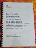 Printed Early Years Qualification Requirements & Standards - Free UK Shipping