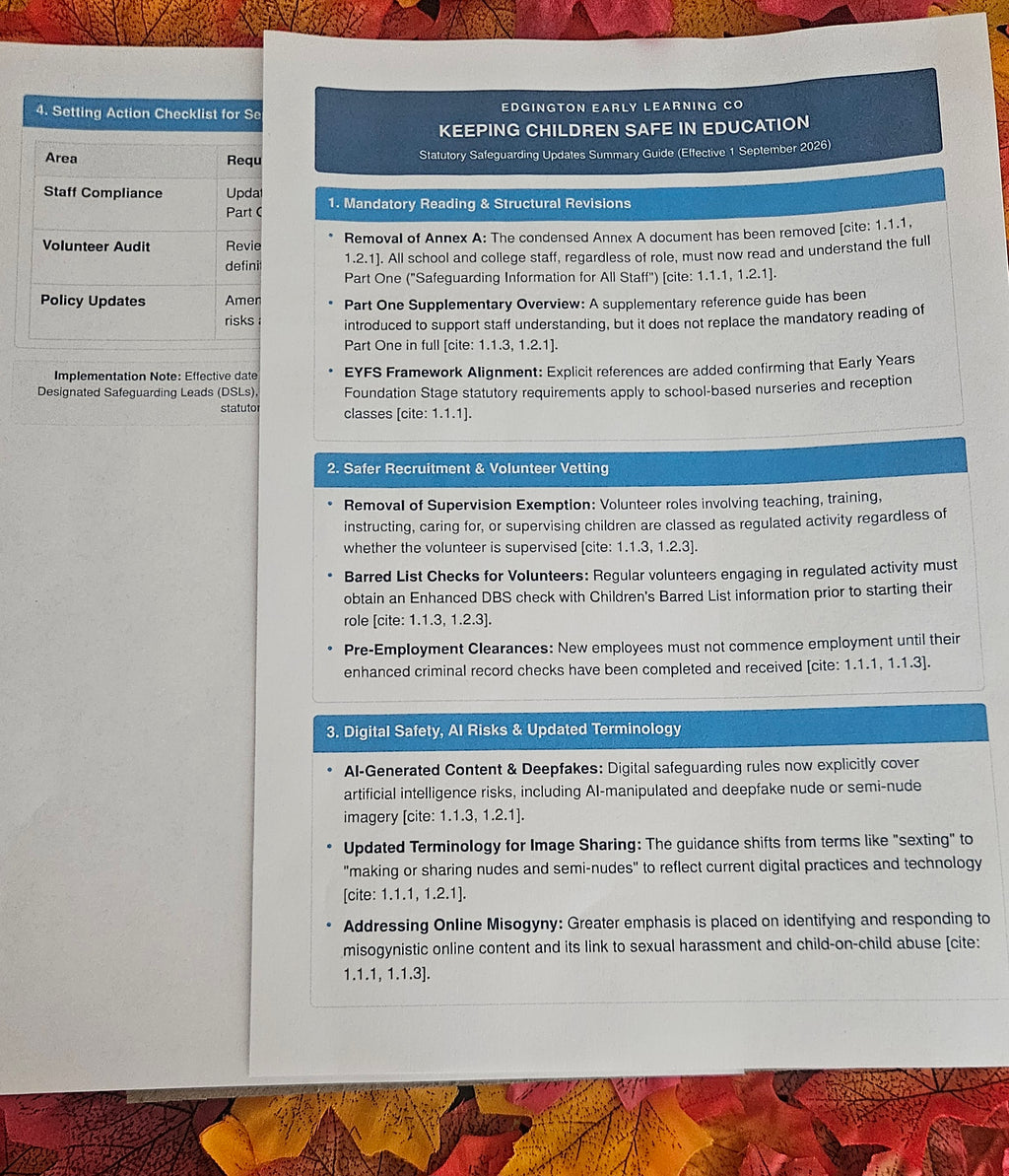 Printed Keeping Children Safe in Education (KCSIE) Handbook | Bound Edition with Free Statutory Updates Summary Sheet & Free Shipping