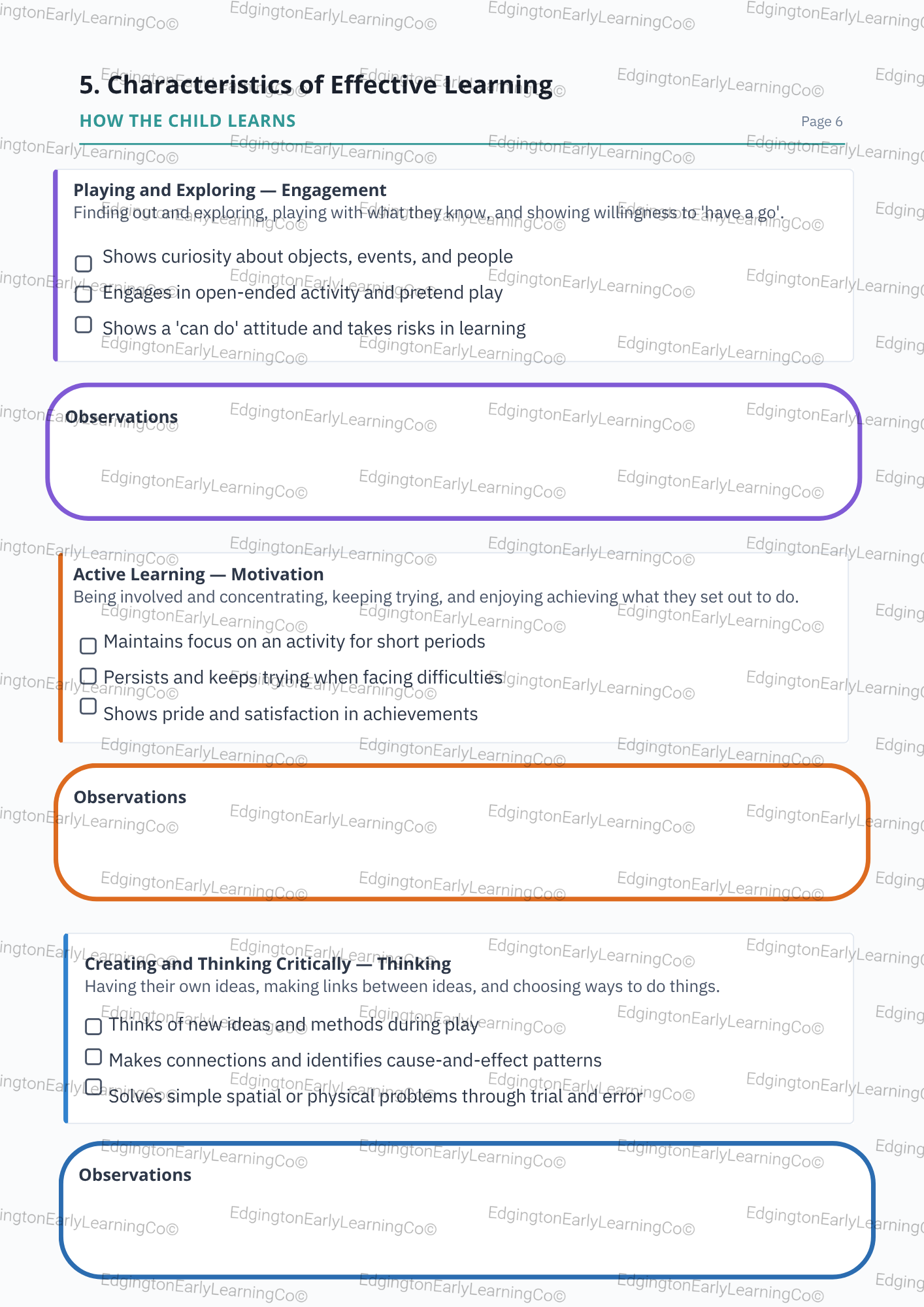 EYFS 2 Year Progress Check Template Digital Download